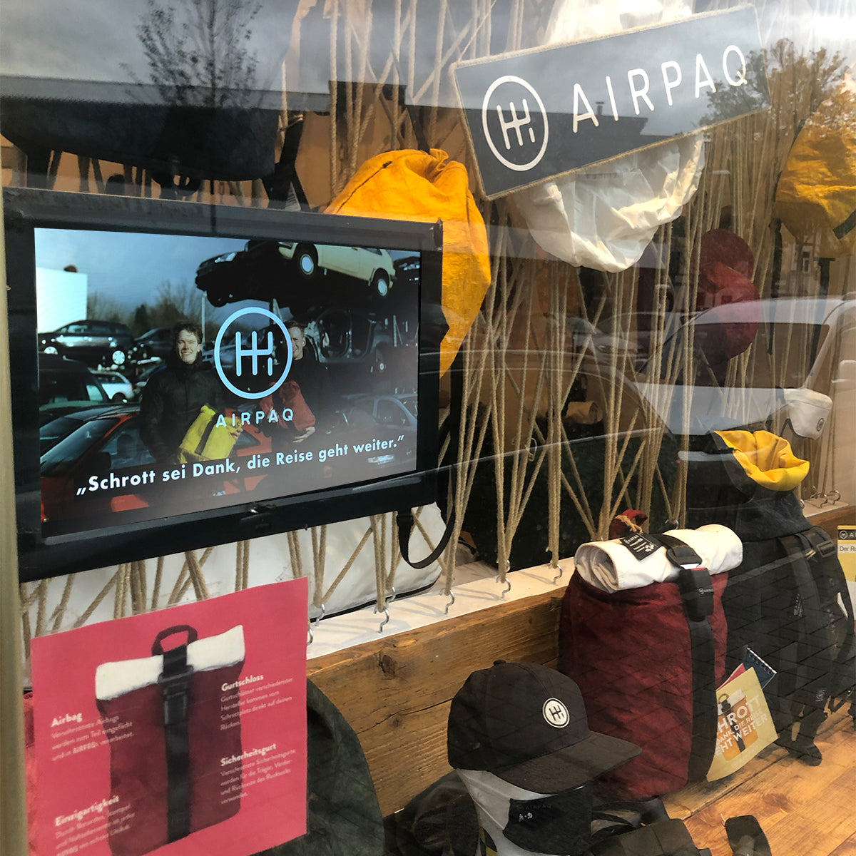 Verkaufshilfe: Airpaq Videobildschirm