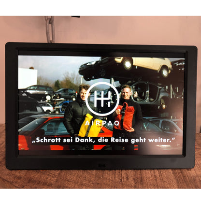 Verkaufshilfe: Airpaq Videobildschirm